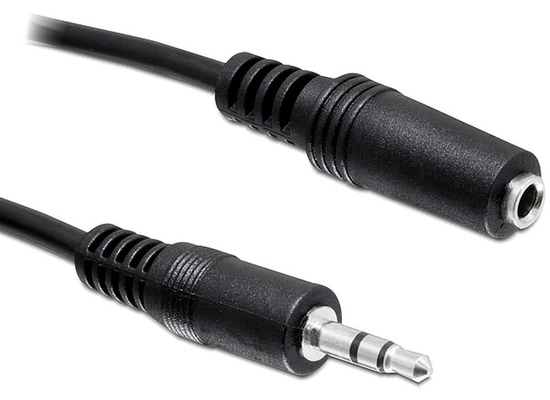 DeLock Kabel Klinke 3,5mm 3 Pin ST/BU 5,0m
