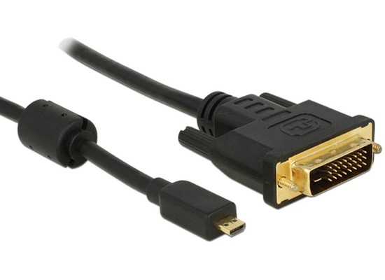 DeLock Kabel Micro HDMI D Stecker > DVI 24+1 Stecker 2 m