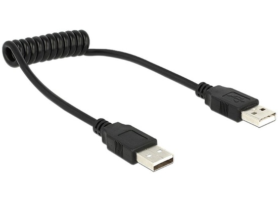 DeLock Kabel USB 2.0 Stecker / Stecker Spiralkabel