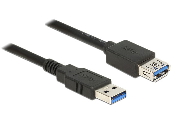 DeLock Kabel USB 3.0 A Stecker > USB 3.0 A Buchse 1 m schwarz