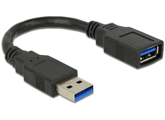 DeLock Kabel USB 3.0 Verlngerung, A/A 15cm St/B