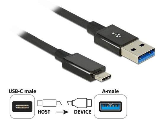 DeLock Kabel USB 3.1 USB Type-C™ St. >USB Typ-A St. 0,5 m