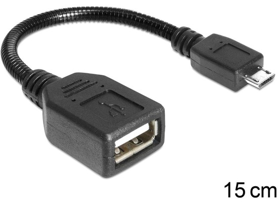 DeLock Kabel USB micro-B Stecker > USB 2.0-A Buchse OTG