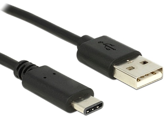 DeLock Kabel USB Type-C™ 2.0 > USB 2.0 A 1,0 m schwarz