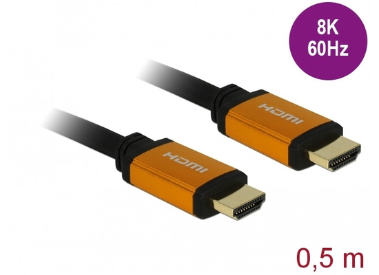 DeLock Ultra High Speed HDMI Kabel 48 Gbps 8K 60 Hz 0,5 m