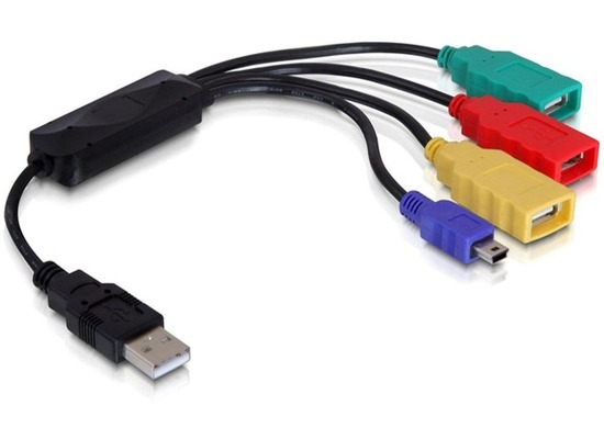 DeLock USB 2.0 externes 4-port HUB Kabel