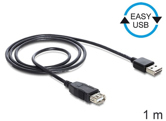 DeLock Verlngeruskabel EASY USB 2.0-A> USB 2.0-A Buchse 1 m