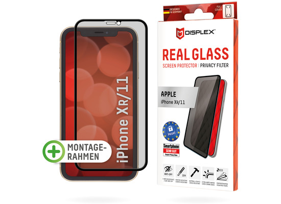 Displex Real Glass FC Privacy for iPhone 11/XR transparent
