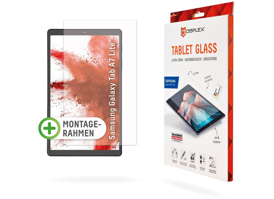 Displex Tablet Glass for Galaxy Tab A7 Lite transparent