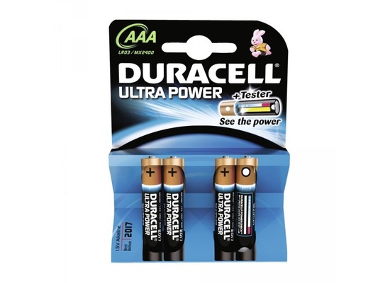 Duracell Battery Alkaline AAA 4er Ultra Power