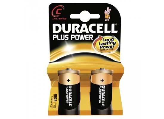 Duracell Battery Alkaline C 2er Plus Power