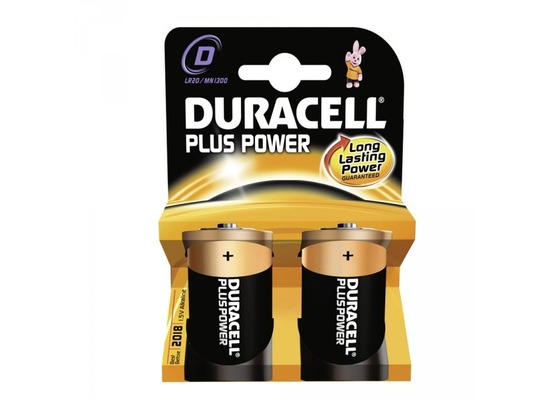 Duracell Battery Alkaline D 2er Plus Power