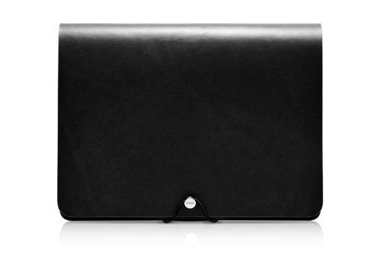 Evouni Handgefertigte Leder Schutzhlle fr iPad 1, schwarz