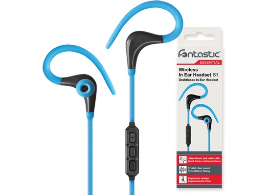 Fontastic Essential Drahtloses In-Ear Headset S1 blau / sw BT Sportive Headset