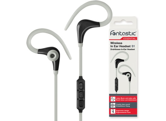 Fontastic Essential Essential Drahtloses In-Ear Headset S1 grau / sw BT Sportive Headset