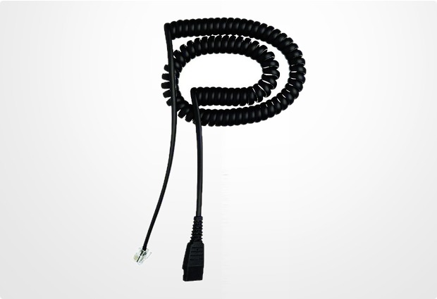 Jabra Headset-Anschlusskabel QD<>RJ11 Regelbelegung, 0,5-2,0m, Spiral