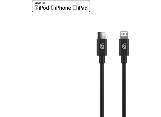 Griffin Charge/Sync-Kabel, Apple Lightning auf USB-C, 1,2m, schwarz, GP-066-BLK