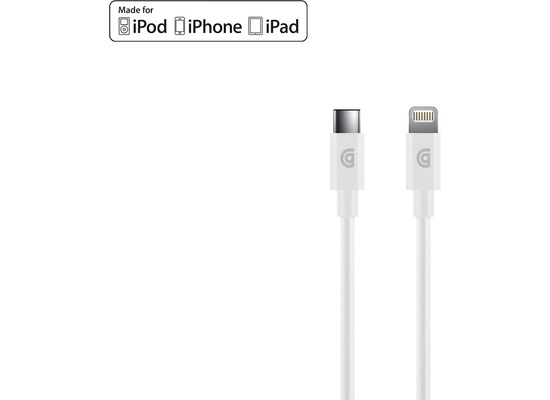 Griffin Charge/Sync-Kabel, Apple Lightning auf USB-C, 1,2m, wei, GP-066-WHT