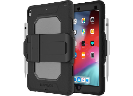 Griffin Survivor All-Terrain Case mit Kickstand, Apple iPad Air 2019/iPad Pro 10,5, schwz, GIPD-007-BLK