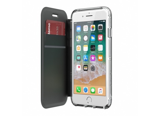 Griffin Survivor Clear Wallet, Apple iPhone 8/7/6S, schwarz/transparent, TA43987