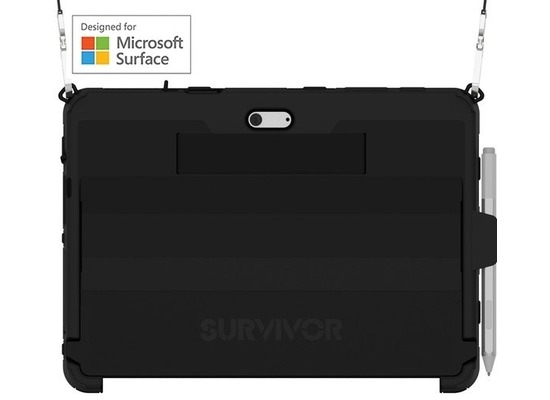 Griffin Survivor Slim Case mit Schultergurt, Microsoft Surface Go, schwarz, bulk, GFB-012-BLK