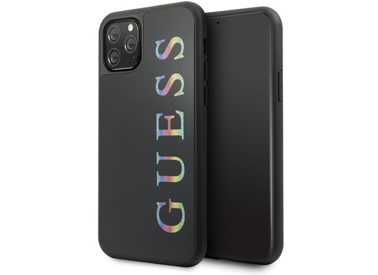Guess Glitter Multicolor Logo Case - Apple iPhone 11 Pro - Schwarz - Cover - Schutzhlle