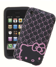 Hello Kitty wrap fr iPhone 3G / 3GS, schwarz