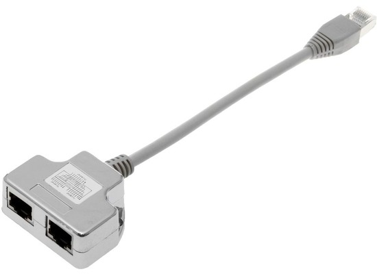 Helos T-Adapter 2 x 1:1, Cable-Sharing