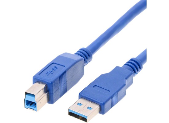 Helos USB 3.0 Kabel Stecker A auf Stecker B, 1,8 m