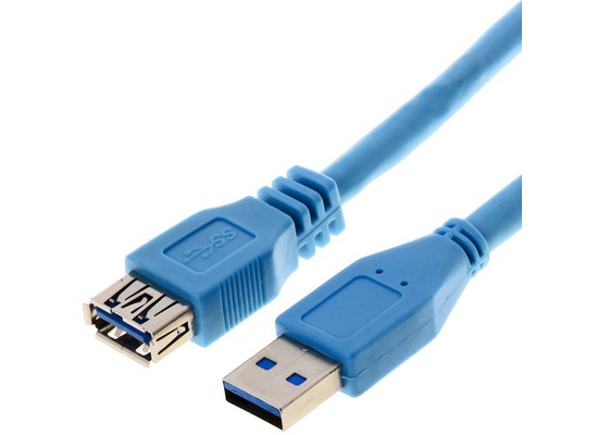 Helos USB 3.0 Kabel Stecker A / Kupplung A, 1,8 m