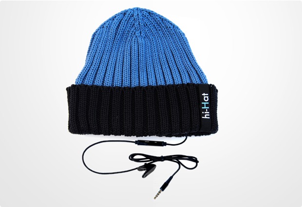 hi-Fun Mtzen Stereo Headset Hi-Hat Turn Up, hellblau-dunkelblau
