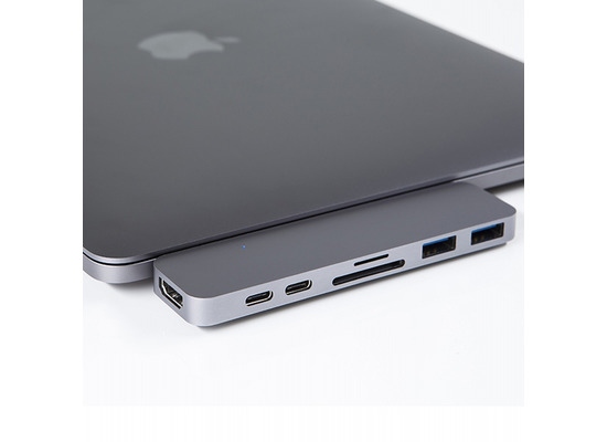 HYPER Drive DUO Hub 7-in-2, Apple MacBook Pro 13/15 (2016 - 2019), space grau, GN28B-GRAY