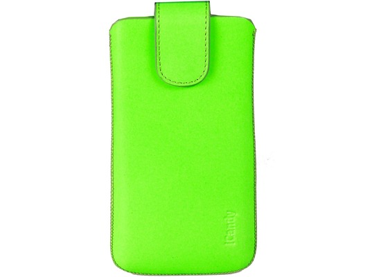iCandy Echtledertasche FLASH für iPhone 5/5S/SE, neongrün