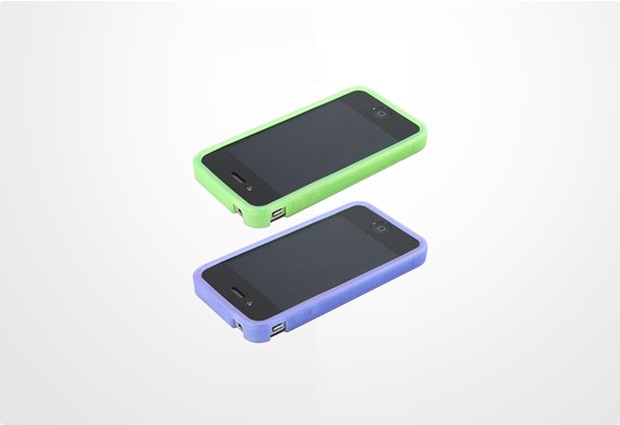 iCandy Pro Case Glow (2 Stck) fr iPhone 4 / 4S, blau + grn