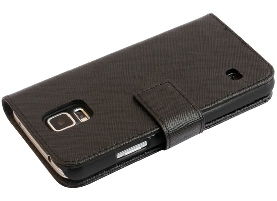 iCandy Wallet Case Leather Samsung Galaxy S5 Black. stand function, magnetic closure, 3 card slots cards and 1 slot for money.