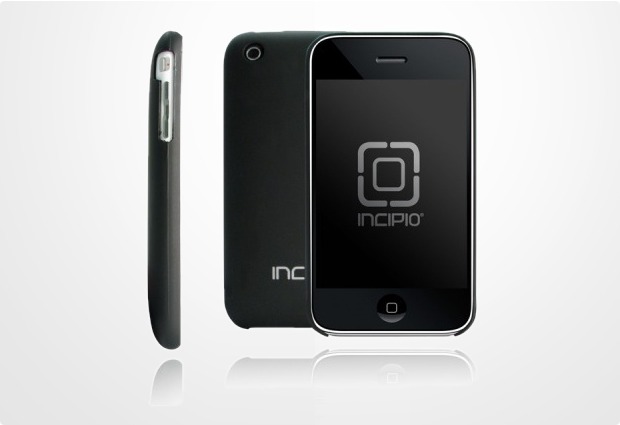 Incipio Feather fr iPhone 3G, metallic-schwarz