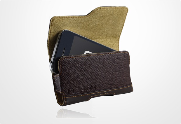 Incipio Premium Leather Holster fr iPhone, braun