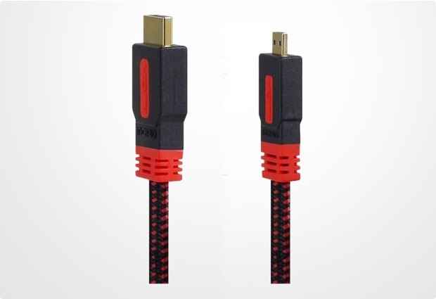 Incipio Micro-HDMI/HDMI Kabel 1,5 m, schwarz-rot