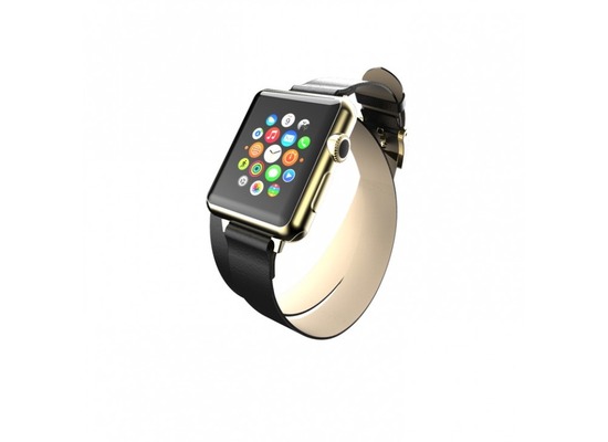 Incipio Reese Double Wrap Lederband Apple Watch 42mm schwarz WBND-013-BLK