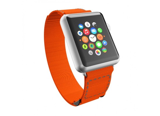 Incipio Stitch Jacquard Nylonband Apple Watch 38mm orange/grau WBND-014-ORNGRY