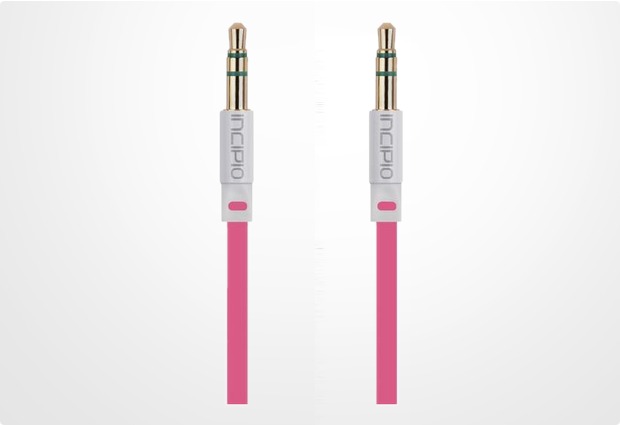 Incipio The OX Auxiliary Audio Cable (2 m), pink-weiß