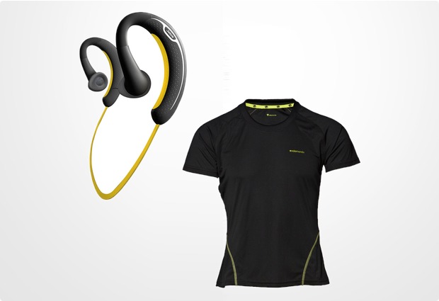 Jabra Aktion SPORT Bluetooth Stereo Headset (Apple Edition) + endomondo Funktions-Laufshirt Woman (Gre M)