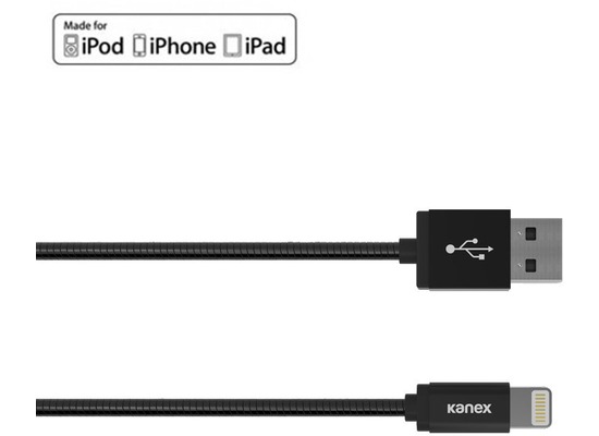 Kanex DuraFlex Charge/Sync-Kabel - Lightning auf USB-A - 1,2m - matt schwarz