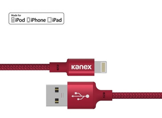 Kanex Premium Charge/Sync-Kabel  Apple Lightning auf USB-A  1,2m  rot