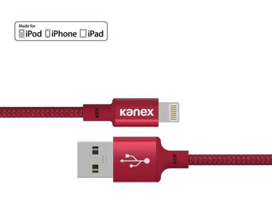 Kanex Premium Charge/Sync-Kabel - Apple Lightning auf USB-A - 2m - rot