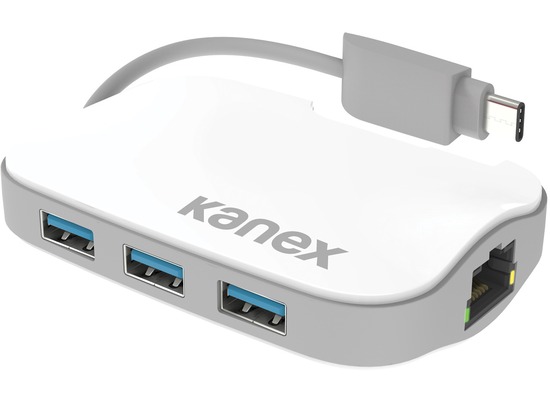 Kanex USB-C 3-Port Hub mit Gigabit Ethernet - wei