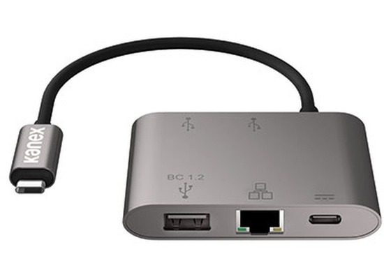 Kanex USB-C Hub mit Pass-Through Charging, Gigabit Ethernet & USB-A 3.0