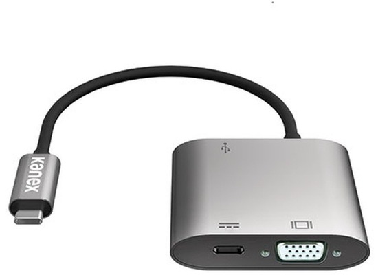 Kanex USB-C Hub mit Pass-Through Charging, VGA & USB-A 3.0