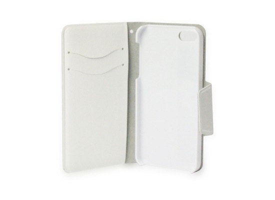 Konkis Book Ledertasche Hülle Case - Apple iPhone 5/5S/SE - Weiß