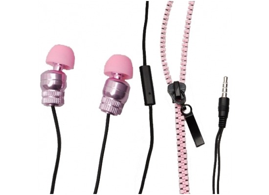 Konkis Leste Zipper - Stereo Headset pink
